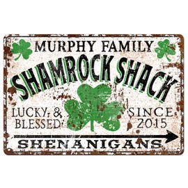 Custom Shamrock Shack St Patrick's Day Metal Sign Indoor Outdoor