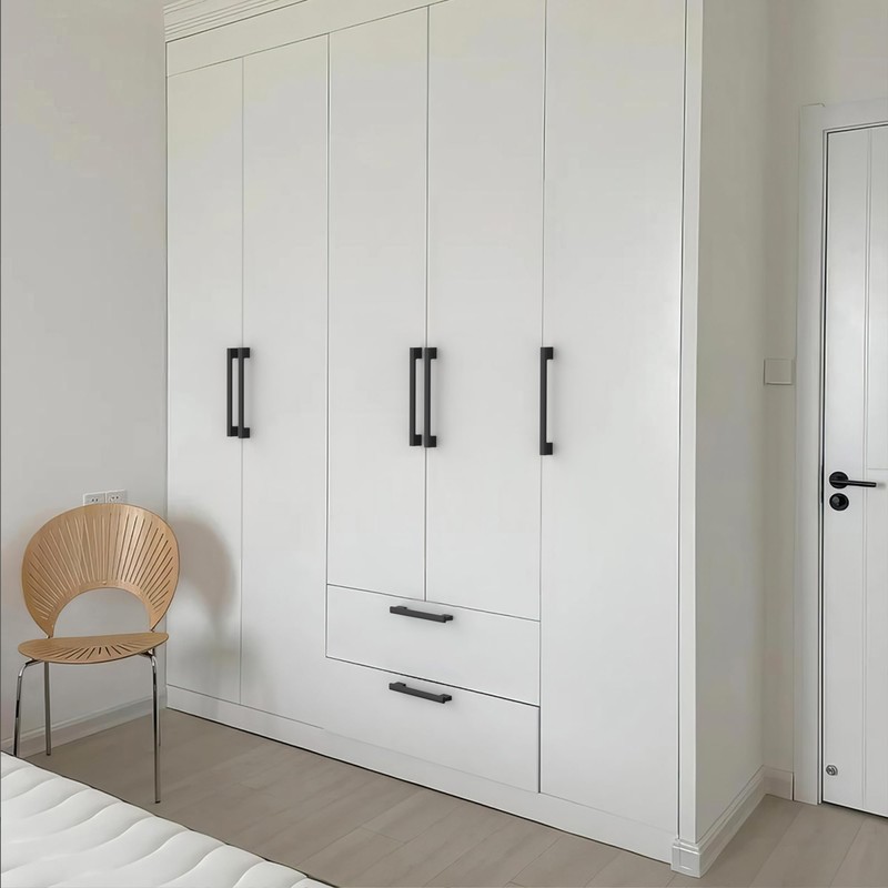 KNOKLOCK 10 Pack Matte Black Cabinet Pulls 5 Inch(128mm) Hole