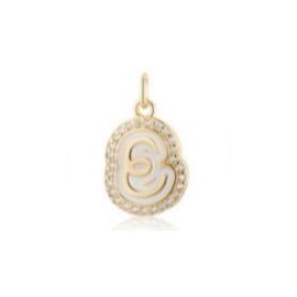 2 Pairs Trendy Sparkling Cross Gold Layered Necklace for Women Street Style Flat Initial Pendant & Colorful Cross Charm Jewelry:_Letter E