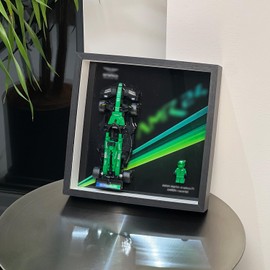 iLuane Display Wallboard for Speed Champions Aston Martin Aramco AMR24 Race Car Toy - Building Set 77245, Adult Collectibles Wall Mount, Home or Office Décor (No Car Included)