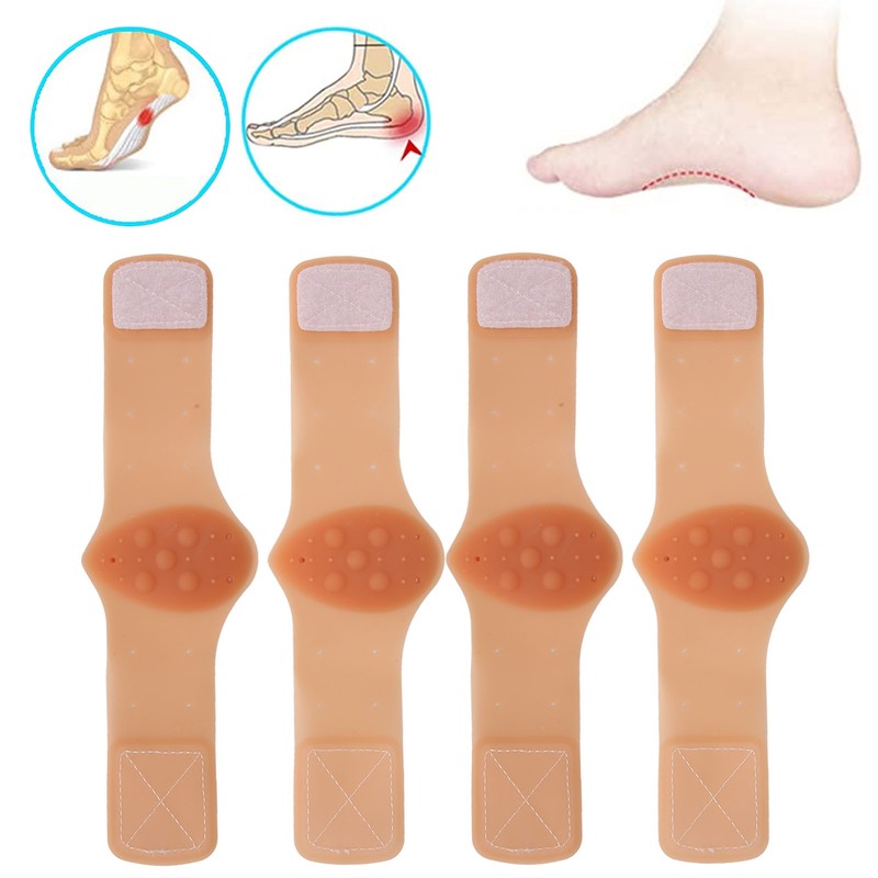 2 Pairs Arch Pad Adhesive Support Silicone Insole Elastic Flat