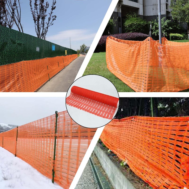 POYEE 4x100ft Plastic Mesh Fence Safety Fence, Construction Barrier Netting
