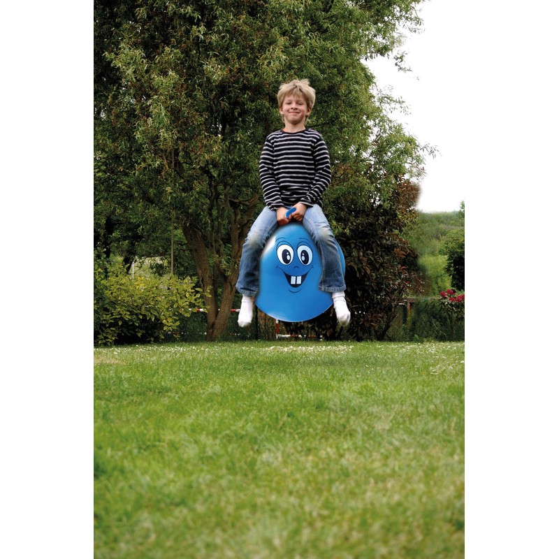 Idena 40094 Ball Happy Face, 45-50 cm, Blue