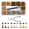 360 Sets Leather Rivets, 3 Sizes Rivet Pliers Set, Leather