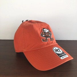 ’47 Cleveland Browns Hat Brownie The Elf Orange Adjustable Cap Legacy 47 Cleanup New
