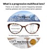 OCCI CHIARI Progressive Multifocus Women Cateye Reading Glasses Anti Blue