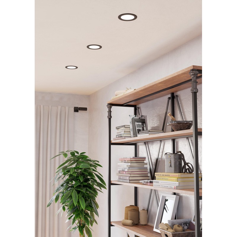 EGLO LED Einbaustrahler Fueva 6, runde Badezimmer Einbauleuchte, Badlampe Decke
