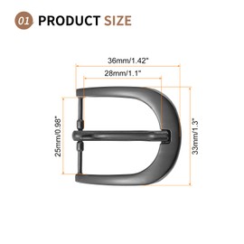 SUIKIHUM 4 Pack Metal Roller Buckles, 0.5" Adjustable Roller Buckle for Strap, Single Prong Belt Buckle for Belt Bag Keychain, Black