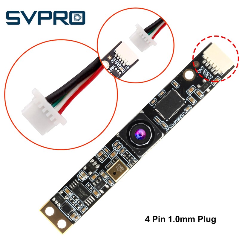 SVPRO 8MP USB Camera Module with Microphone, 102 Degree Wide