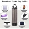 Plastic Bag Holder 2 Packs Mesh Hanging Storage Dispensers (Black,