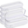 Sanwuta 6 Pcs Clear Hard Zipper Case Hard Plastic Zipper