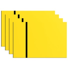 Laser Engraving Signs, Pack of 4 30 x 20 cm Laser Engraving Acrylic Plate Double Colour Laser Engraving Plates, ABS Plastic Plate Acrylic Plates for DIY Signs, Black on Yellow Panel
