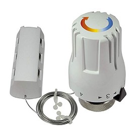 Thermostatic Complete Set Corner Form, Radiator, Heating, 1/2 inch, White, 27288 9