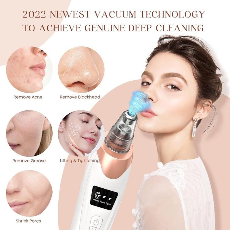 2025 Newest Blackhead Remover Pore Vacuum,USB Rechargeable Blackhead extractor:_White