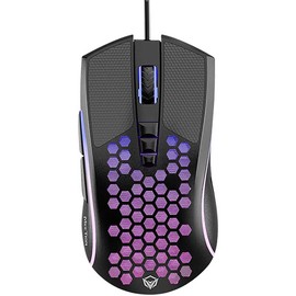 MEETION GM015 RGB Backlight Gaming Mouse Wired Fast Scroll 8 Program Buttons Lightweight Honeycomb Ergonomic Design LED Backlight 5 Adjustable Levels