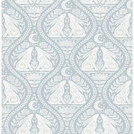 Blue Moon Rabbit Peel & Stick Wallpaper