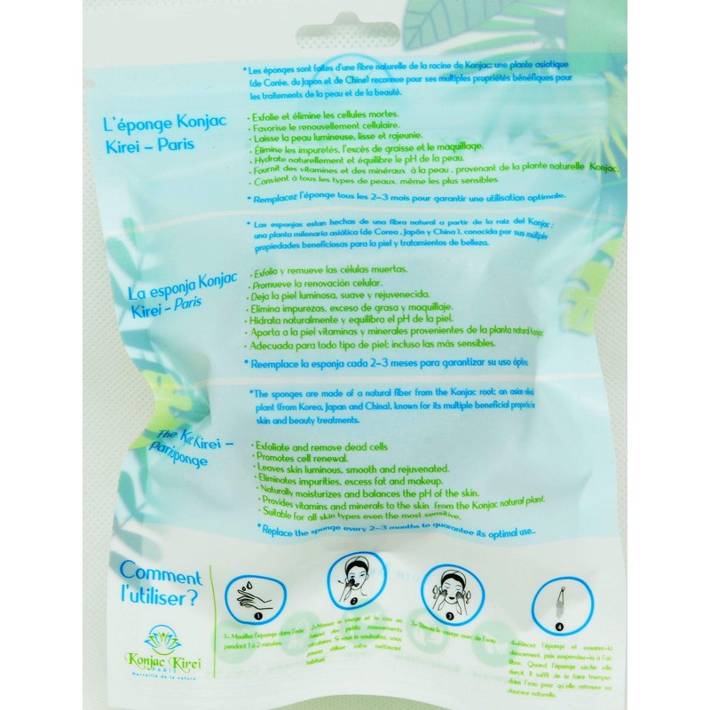 KONJAC KIREI PARIS (Chamomile and Pink Clay)