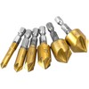 Bestgle 6 Pcs Countersink Chamfer Drill Bits Set 82 Degree