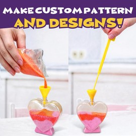 Liberty Imports Sand Art Kits for Kids - Create Your Own Colored Sand Art, Includes Bottles, Funnels, Sticks, Bags of Sand for Arts and Crafts, Schools, Birthday Party Favors Bulk (24 Pack)