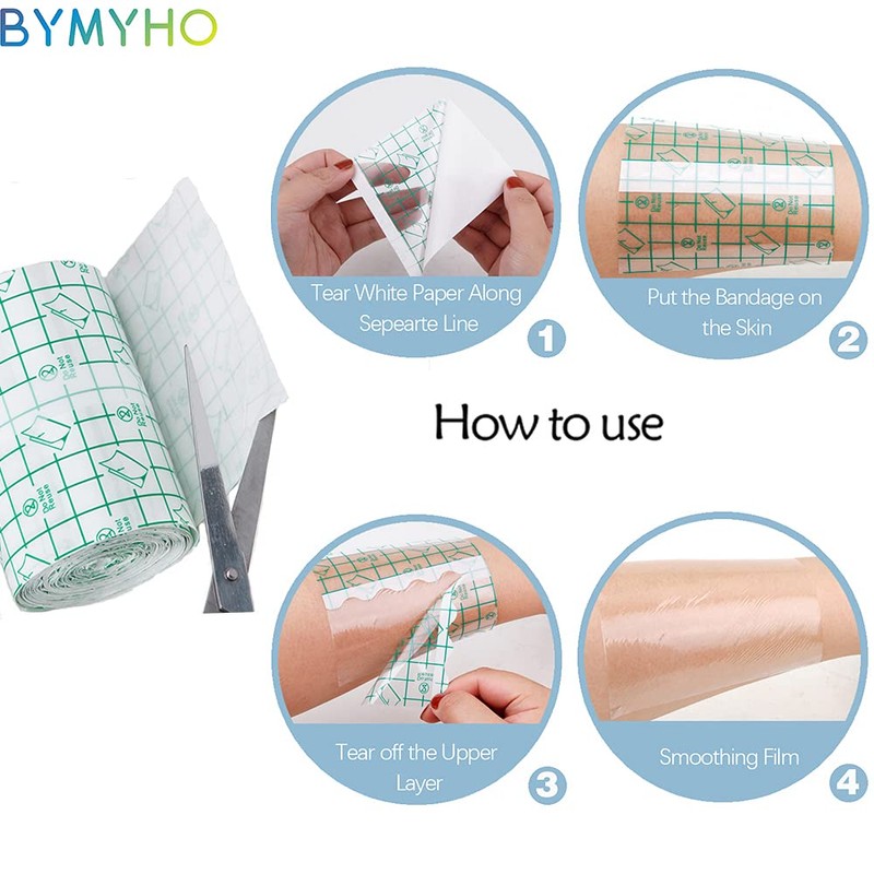 Tattoo Aftercare 10m x 15cm Tattoos Bandage Waterproof Transparent Second