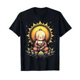 Cute Buddha Baby Meditating Peaceful Yoga Design T-Shirt