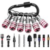 LUEXBOX 1/4 Inch Bit Holder Keychain, Hex Screwdriver Bits Holder