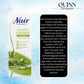Niar Sensitive Hair Removal Cream Bundle: 2 x Niar Tough Hair Removal Cream 100ml with Portable Hair Removal Cream Scraper for Sensitive Skin - Effective Depilatory Cream for Men & Women