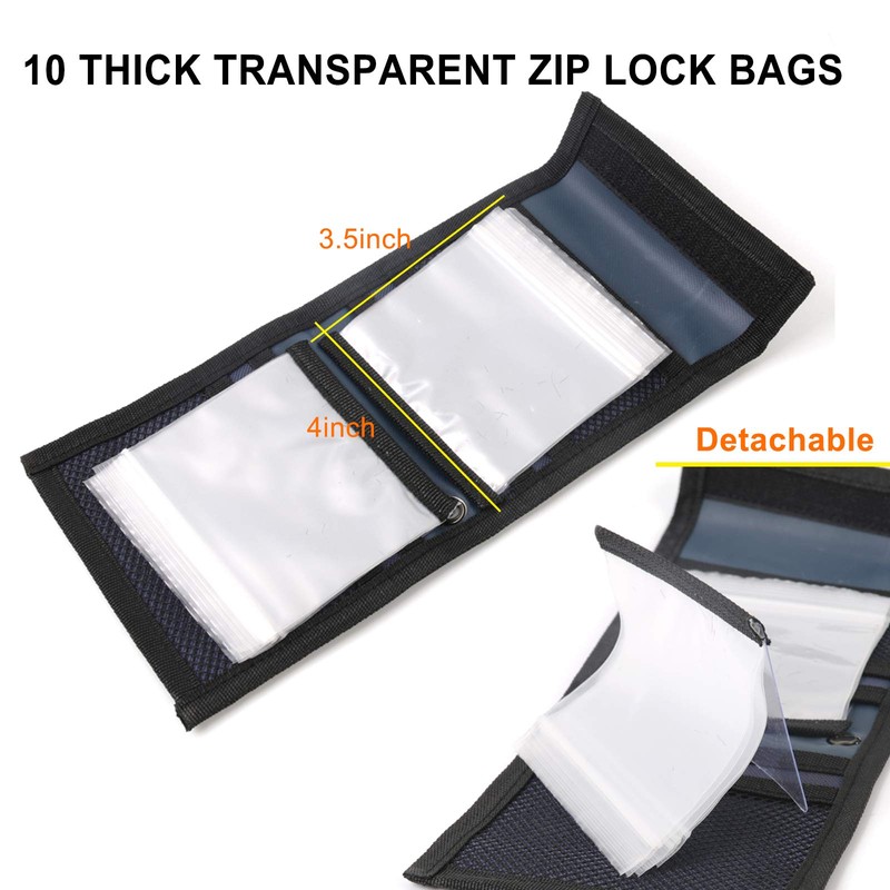 MAXIMUMCATCH Maxcatch 10 Pockets Fly Fishing Leader Wallet case for