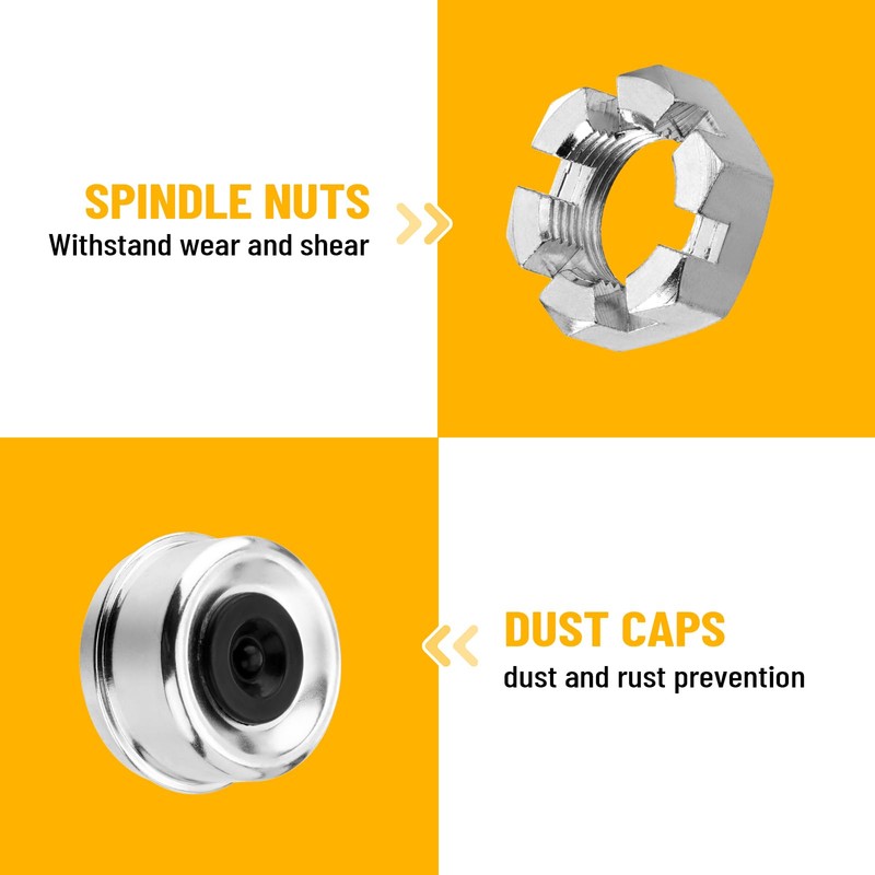 Racewill 4 Sets Trailer Hub Wheel Bearing Kit - Inner