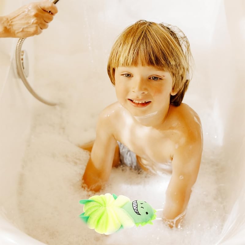 Esponjas Baño Niños Piezas Pelotas Exfoliantes Dibujos Animados Malla Resistente