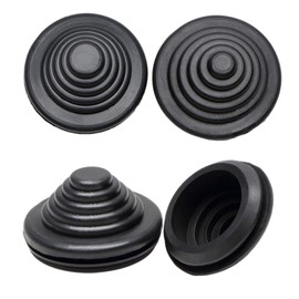 Pack of 20 Rubber Grommets 25 mm Flexible Cable Grommet Tower Shape Cable Grommet Sealing Protection Ring Rubber Tower Cable Seals for Cable, Wire, Plug and Electrical Box, Black