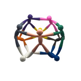 MAGMEN Enhanced Grip Magnetic Fidget Figures for Kids 3-8 & Toddlers | 10-Piece Solid Colors Multipurpose Magnets Set for Travel, Road Trip, Office & Stocking Stuffer Gifts.