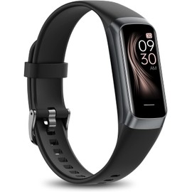 HTTWCOD Fitness Tracker for Men Women-24/7 Heart Rate, Step Counter,IP68 Waterproof Activity Tracker with 25 Sport Modes with 1.1" AMOLED Touch Color Screen with Android and iOS Phones (Black)