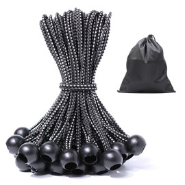 JunGG Elastic Bands with Ball Black White (25, 20 cm)