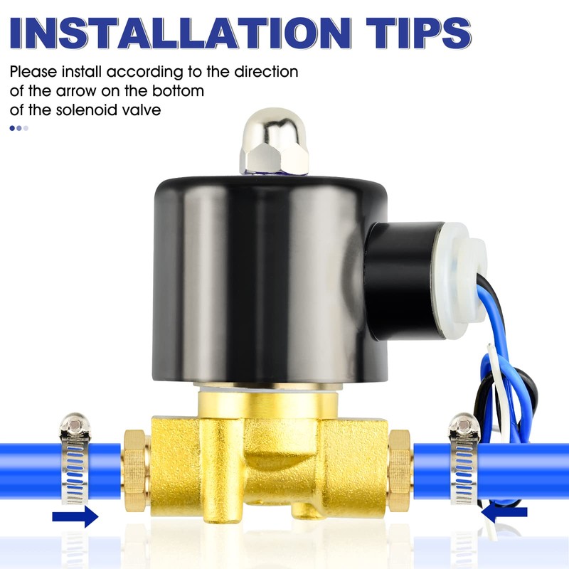 ERGAOBOY 1/4 inch BSP 220 V brass electric solenoid valve