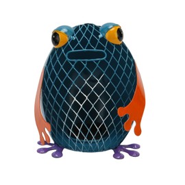 Kids Piggy Bank Cute Frog Style Colorfast Metal Stable Base Wire Net Design Coin Bank for Bedroom Family Office School