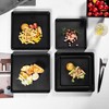 Melamine Dinnerware Sets - 12pcs Square Plates and Bowls Set,