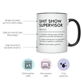 YouNique Designs Best Boss Mug 11oz - Boss Lady Mug, Funny Boss Gifts, Worlds Best Boss Mug, Boss Day Gifts for Men and Women, Worlds Greatest Boss Mug, Gifts for Boss Women (Black Handle)