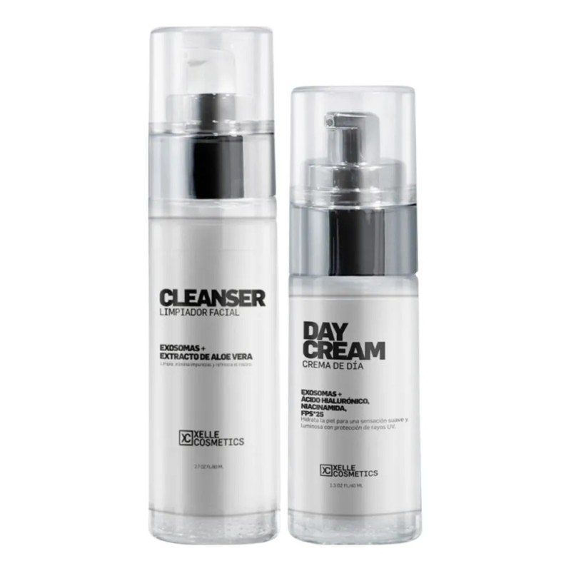 Kit Skincare Xelle Cosmetics Cleanser + Day Cream Piel Mixta