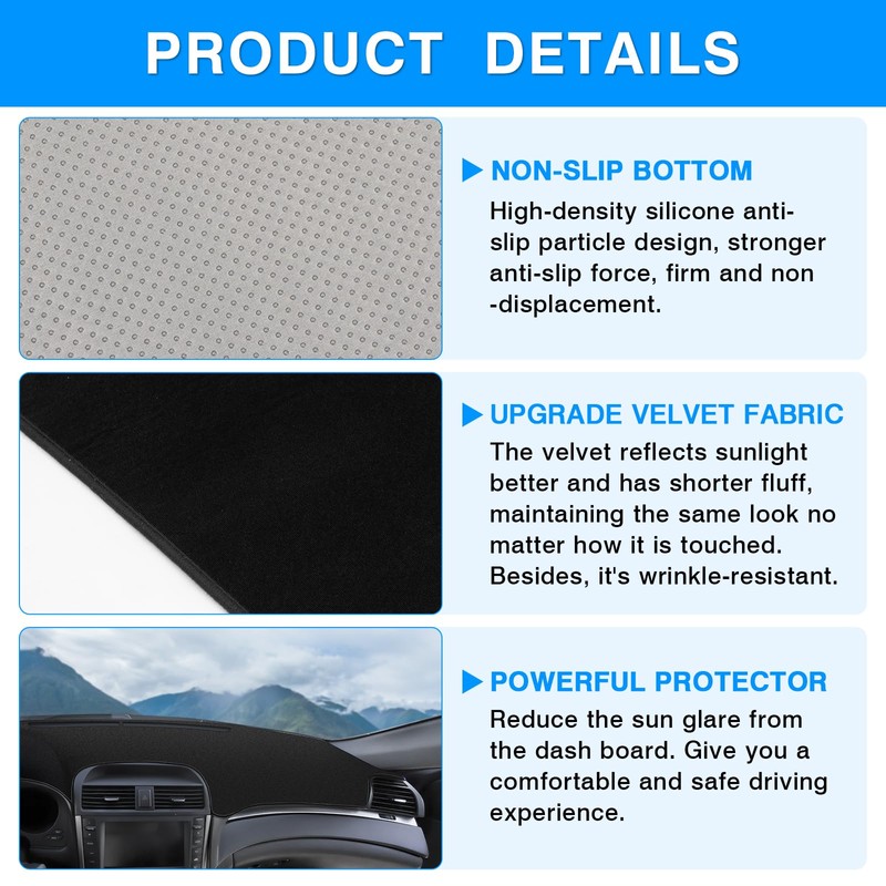 Autorder Dashboard Cover Mat for Acura TL 2004-2008 Accessories Dash