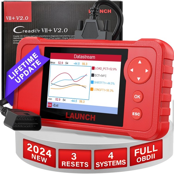 LAUNCH Creader VII+ V2.0 OBD2 Diagnostic Device, Full OBDII Functions