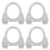 Set of 4 U Bracket Pipe Clamps M8 x 36