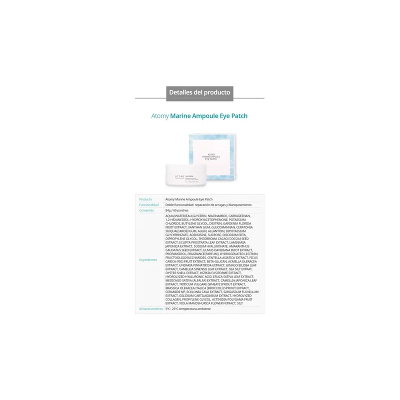 Atomy Parches Coreanos Antiarrugas Hidrogel De Colageno