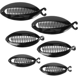 6 Uds Pinzas Para El Cabello Francesas De Plátano De De Caballo - Pinzas De Pelo De Resina Banana Clincher