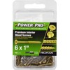 Power Pro 42643 Wood Screws, 6 x 1, Yellow, 100