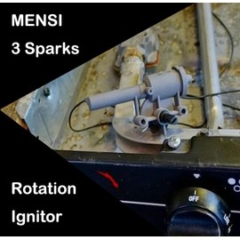 MENSI 56096 Push Button Piezo Igniter Kit for RV Stove Range 3 Burner, 4 Burner Parts, Fits For Atwood, Wedgewood, Dometic, Suburban, Magic Chef, Garystone (3 Outlets Igniter Kit)