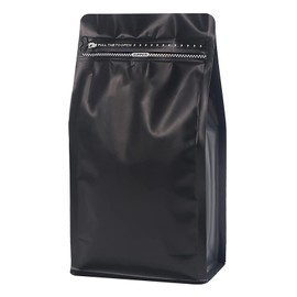 Muka 50 PCS 8 OZ Coffee Bags with Valve, Double Zipper Resealable Bags, Reusable Food Grade High Barrier Aluminumed Foil Flat Bottom Coffee Bags
