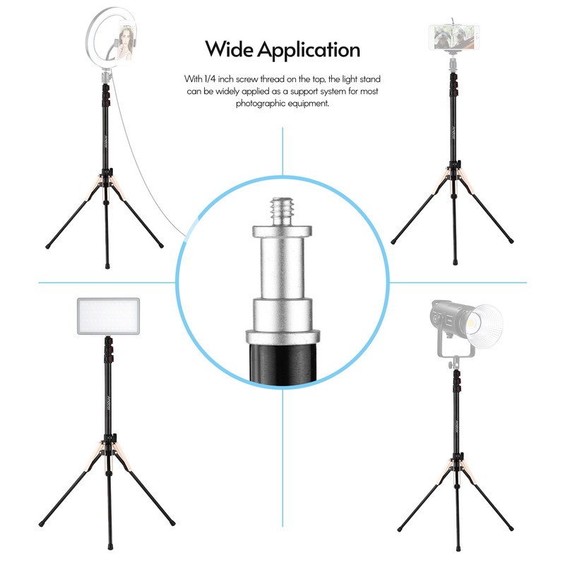 Andoer 190cm/74.8 Inch Portable Aluminum Alloy Photography Light Stand Reverse