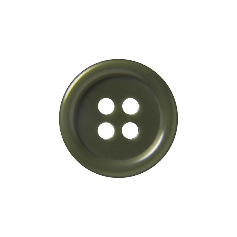 Pack of 12 Olive Green Sew on 15mm Round Buttons