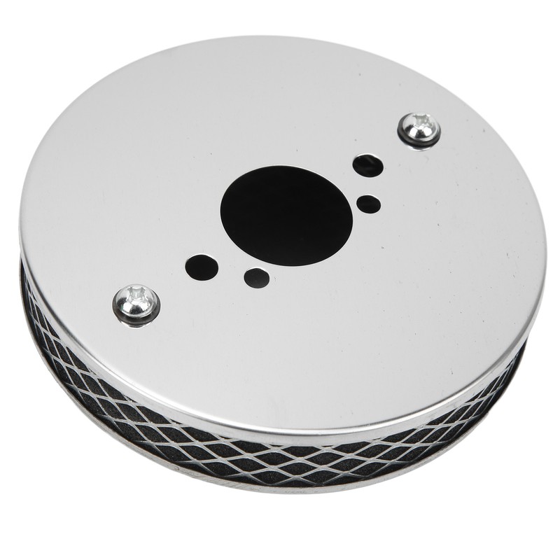 14x3cm High Flow Air Filter Chrome Metal Replacement for SU
